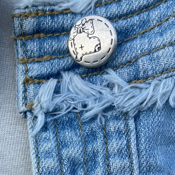 Etam Weekend cropped pear beaded denim jacket 36 - Picture 9 of 15